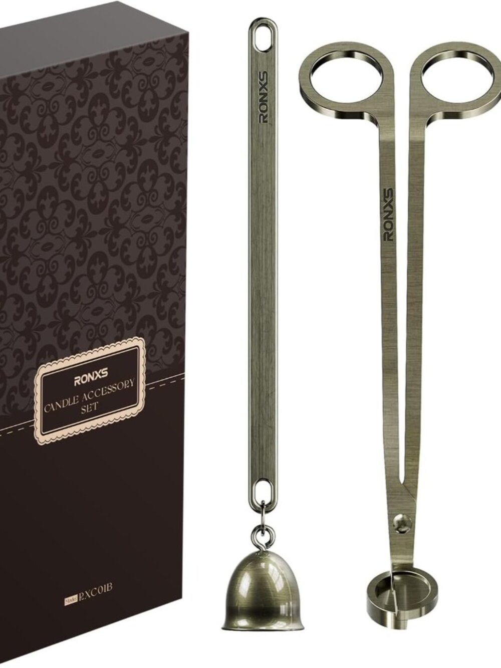 3 in 1 Candle Wick Trimmer Set, Snuffer, Dipper, Cutter, Bronze